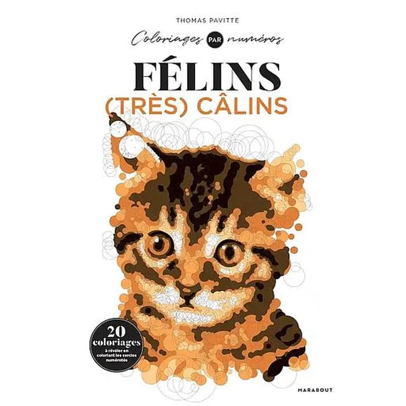Félins (très) calins : coloriages par numéros : [Album à colorier]