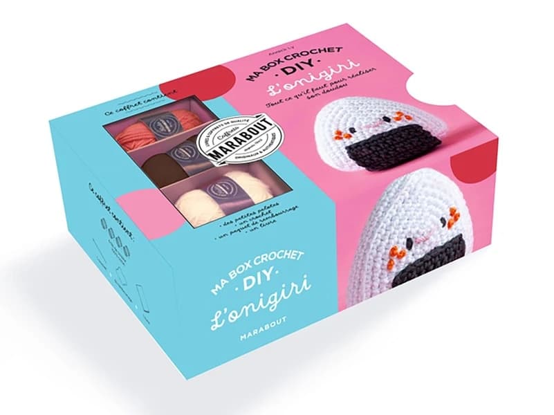 Ma box crochet DIY l'onigiri : Avec 4 fils de couleur, 1 crochet, du rembourrage