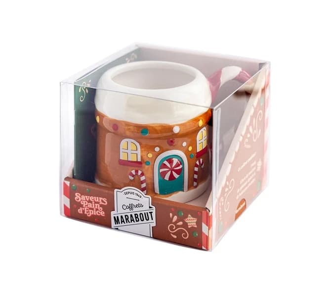 Mug Saveurs pain d'épices : Ce coffret contient 1 mug et 1 livre de recettes