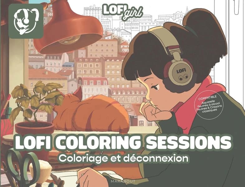 Lofi coloring sessions : Coloriage de déconnexion
