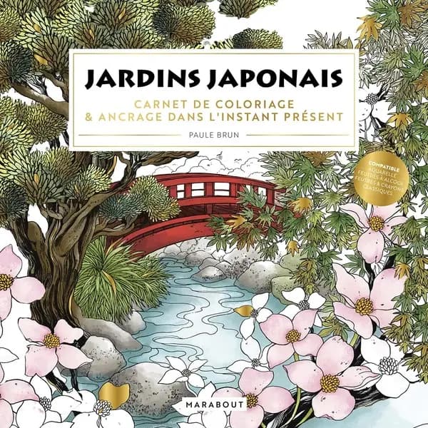 Jardins japonais : Carnet de coloriage & ancrage dans l'instant présent