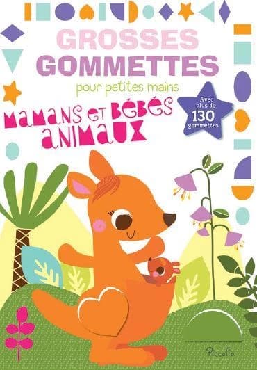 Grosses gommettes pour petites mains : mamans et bébés animaux
