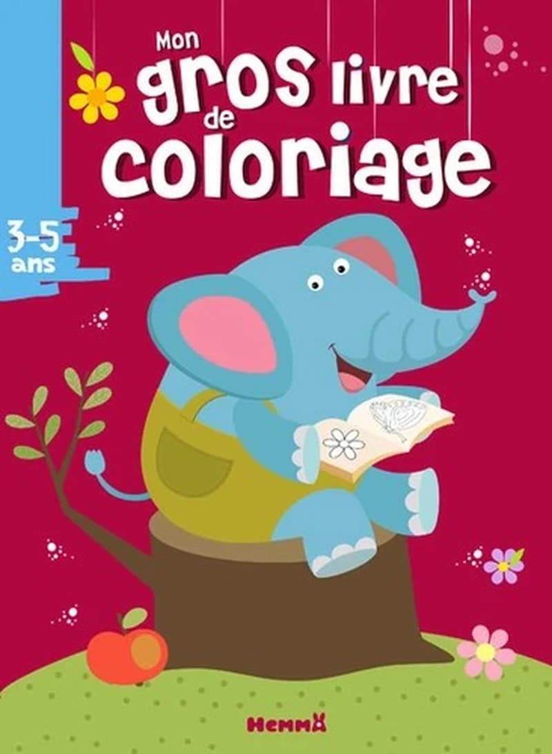 Mon gros livre de coloriage : [Elephant] : 3-5 ans : [Album à colorier]