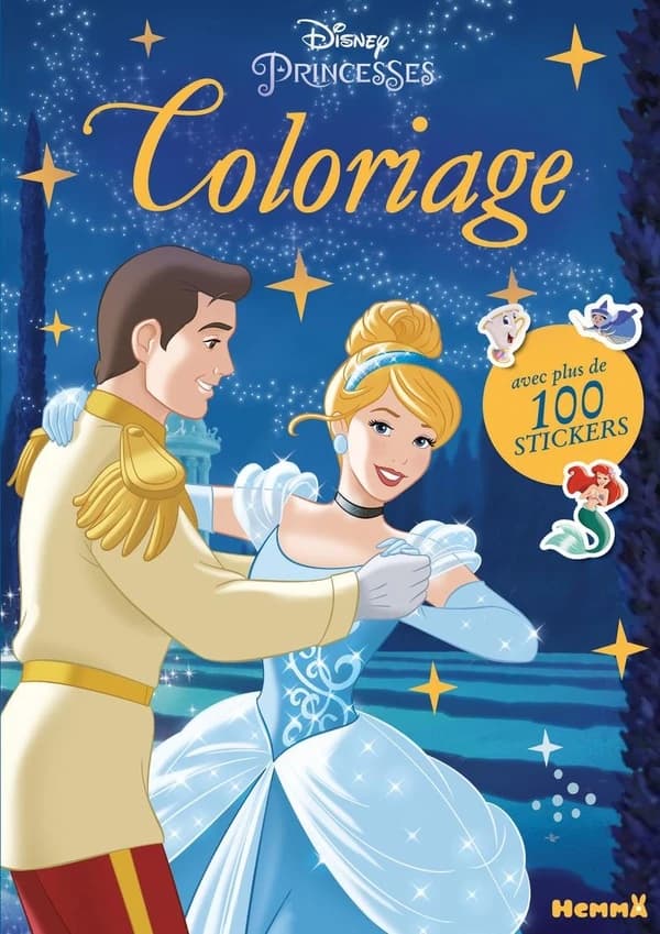 Coloriage : Disney - Princesses - avec plus de 100 stickers : [Album à colorier]