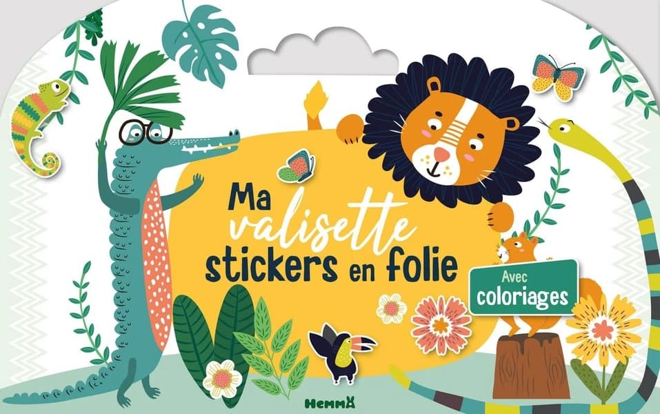 Ma valisette stickers en folie : avec coloriages : [Album à colorier]