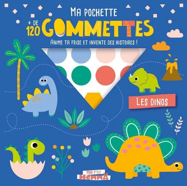 Ma pochette + de 120 gommettes : les dinos : [Autocollant]