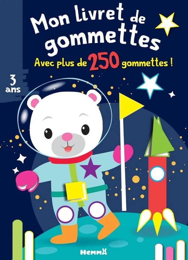 Mon livret de gommettes : [Ours spacial] : [Autocollant]