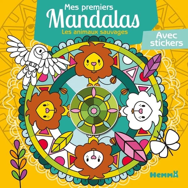 Mes premiers mandalas : les animaux sauvages : [Album à colorier]