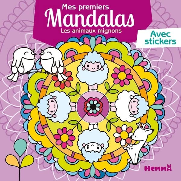 Mes premiers mandalas : les animaux mignons : [Album à colorier]