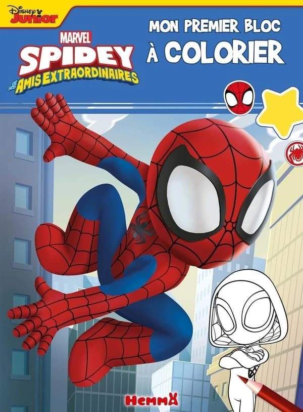Mon premier bloc à colorier : Marvel : Spidey et ses amis extraordinaires : [Album à colorier]