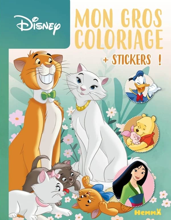 Mon gros coloriage + stickers ! : Disney : [Album à colorier]