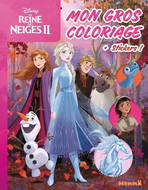 Mon gros coloriage + stickers ! : Disney - La reine des neiges II : [Album à colorier]