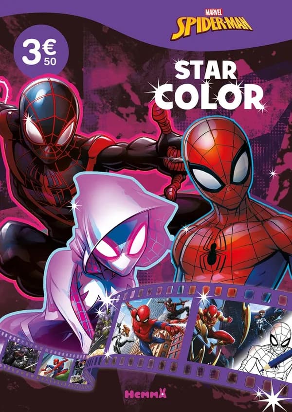 Star color : Spider-Man : Miles, Gwen, Peter