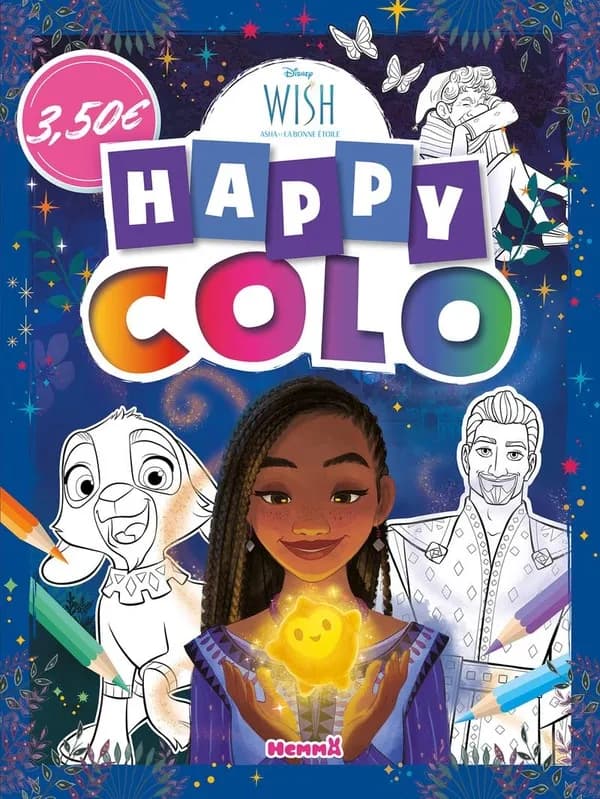 Happy Colo : Disney Wish : Asha et la bonne étoile : [Album à colorier]