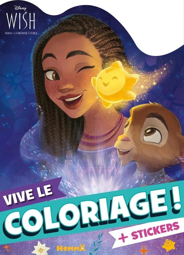 Vive le coloriage ! : + stickers : Disney Wish : Asha et la bonne étoile : [Album à colorier]