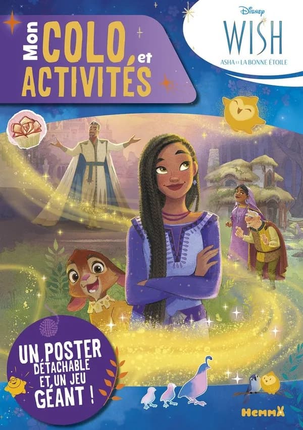 Mon colo et activités : Disney Wish : Asha et la bonne étoile : [Album à colorier]