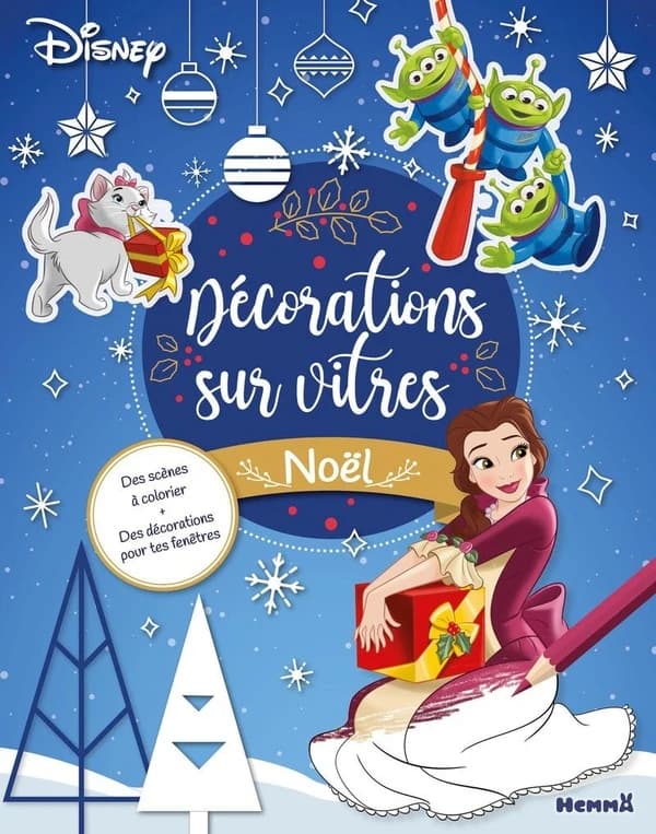Décorations sur vitres Noël : Des scènes à colorier + Des décorations pour tes fenêtres