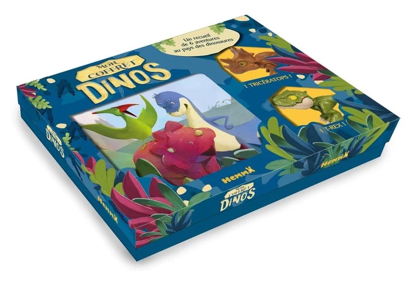 Mon coffret dinos : un recueil de 6 aventures au pays des dinosaures