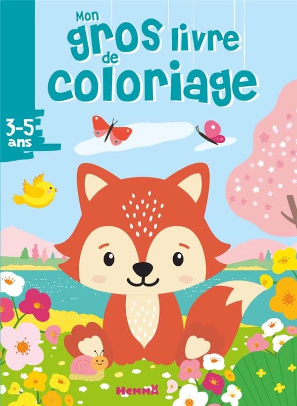 Mon gros livre de coloriage : Renard printemps