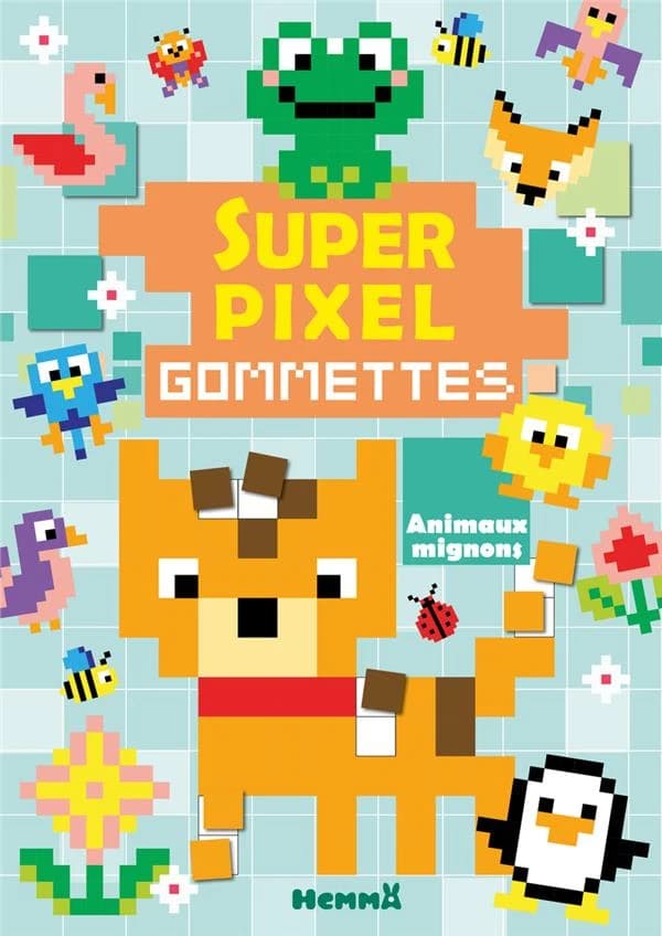 Super pixel - Gommettes : Animaux mignons : [Autocollant]