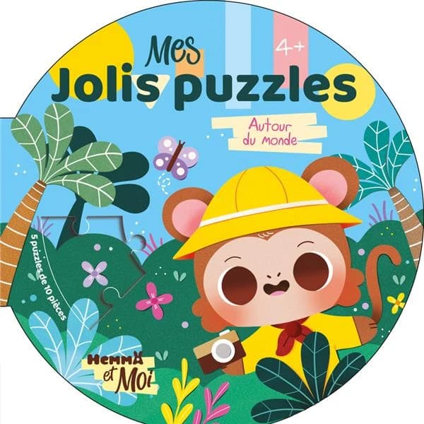 Mes jolis puzzles : autour du monde : 5 puzzles de 10 pièces : 4 +