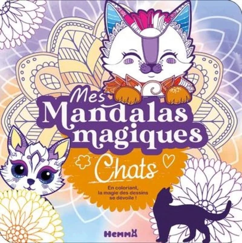 Mes mandalas magiques : chats : [Album à colorier]