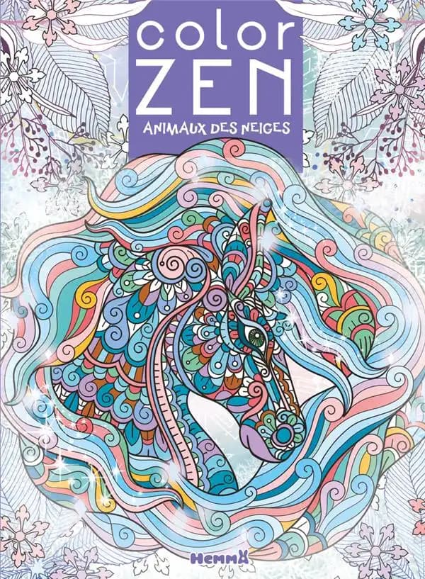 Color zen : [Album a colorier] : [image fixe] : animaux des neiges