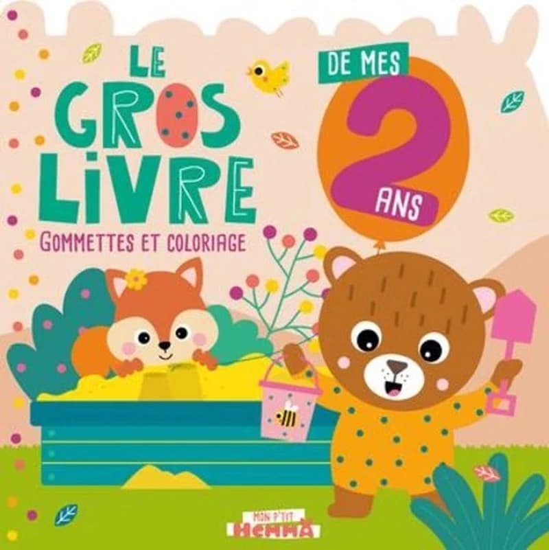 Mon p'tit Hemma : Le gros livre de mes 2 ans : Gommettes et coloriage