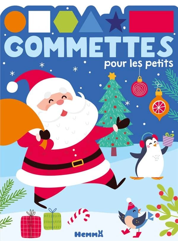 Gommettes pour les petits : Père Noël, sapin et pingouin