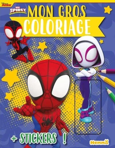Mon gros coloriage Marvel Spidey et ses amis extraordinaires : Avec des stickers
