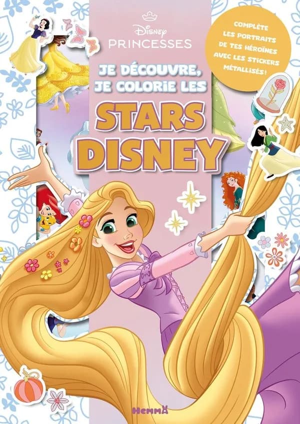Je découvre, je colorie les stars Disney : Disney Princesses
