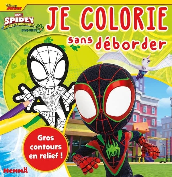 Je colorie sans déborder : Marvel Spidey et ses amis extraordinaires - gros contours en relief ! : [Album à colorier]