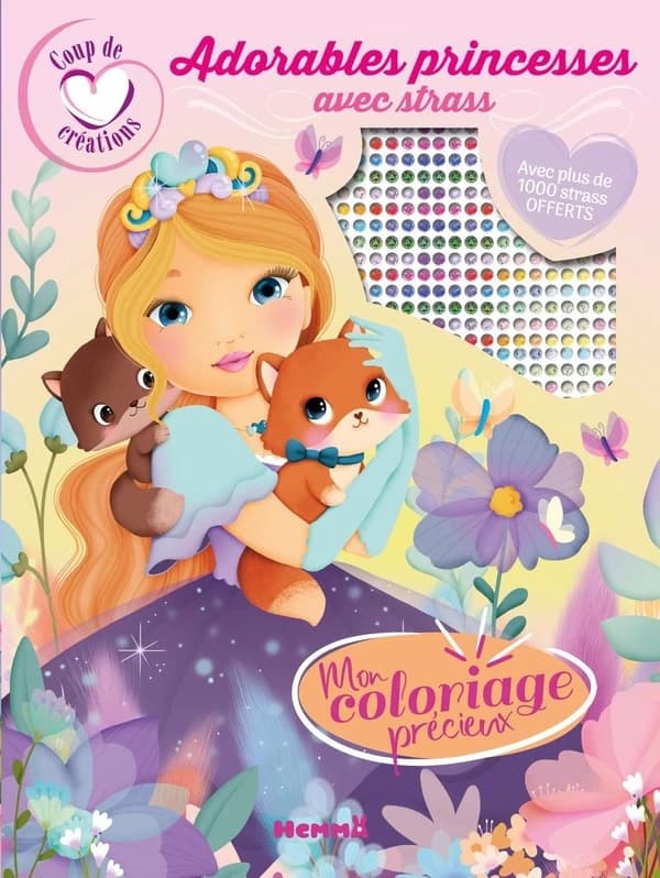 Mon coloriage précieux : Adorables princesses avec strass