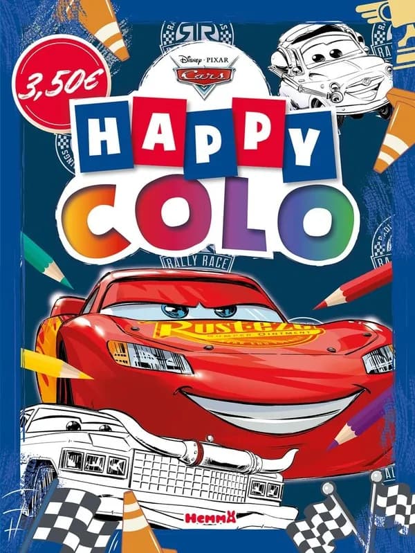 Happy colo : Cars : Flash, Tex et Luigi