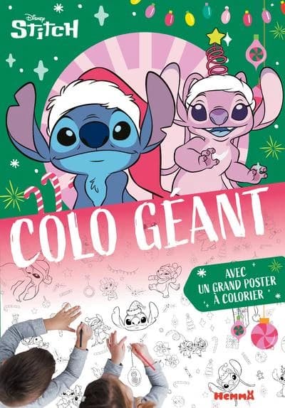 Stitch Noël : Avec un grand poster à colorier