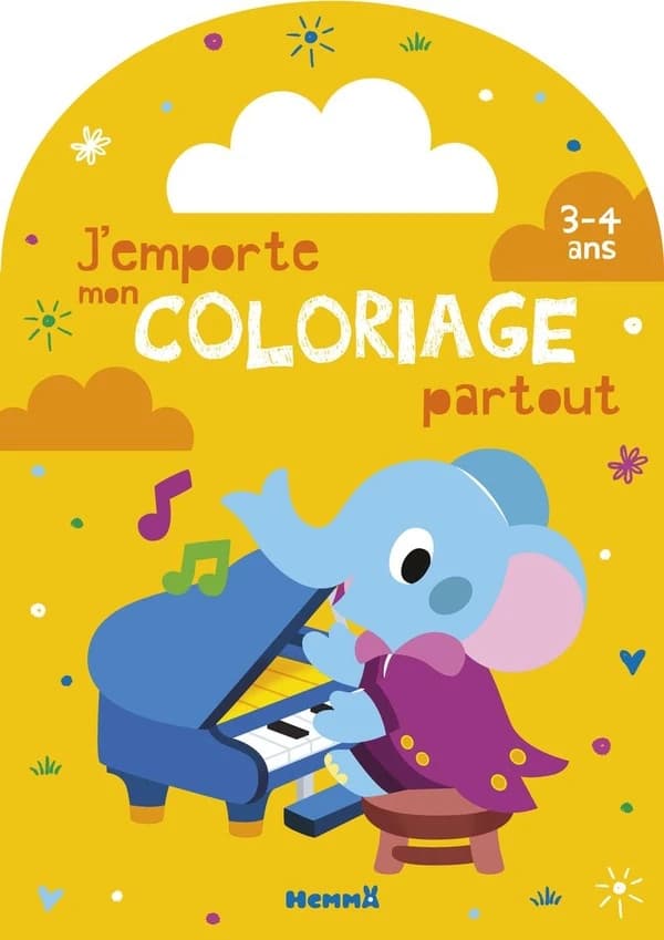 J'emporte mon coloriage partout : Éléphanteau