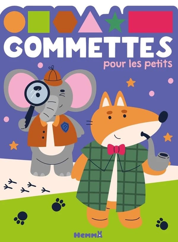 Gommettes pour les petits : Renard et éléphant détectives