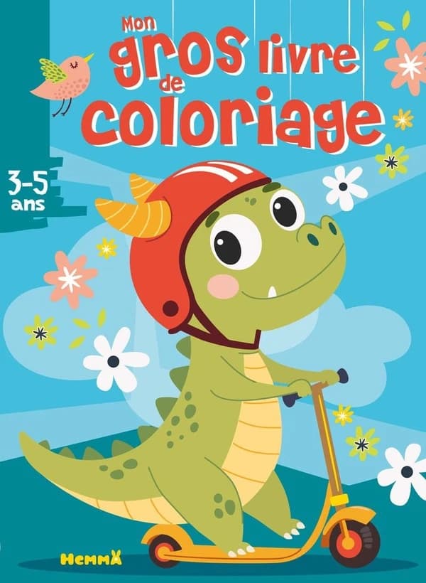 Mon gros livre de coloriage : Croco trottinette