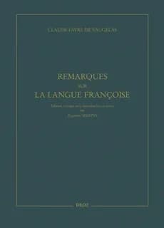 Remarques sur la langue françoise