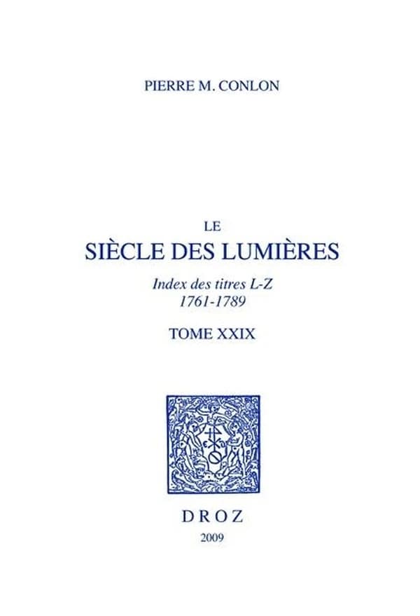 Le siècle des Lumières : bibliographie chronologique