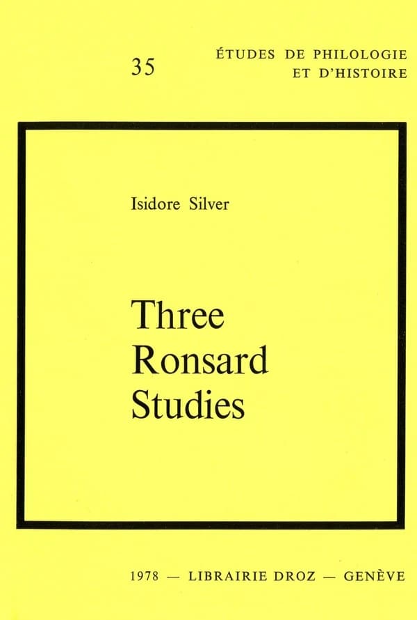 Three ronsard studies
