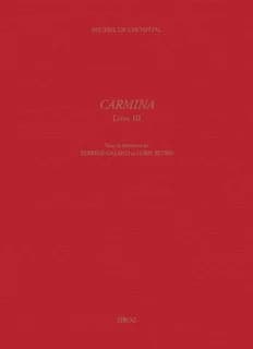 Carmina. Livre III