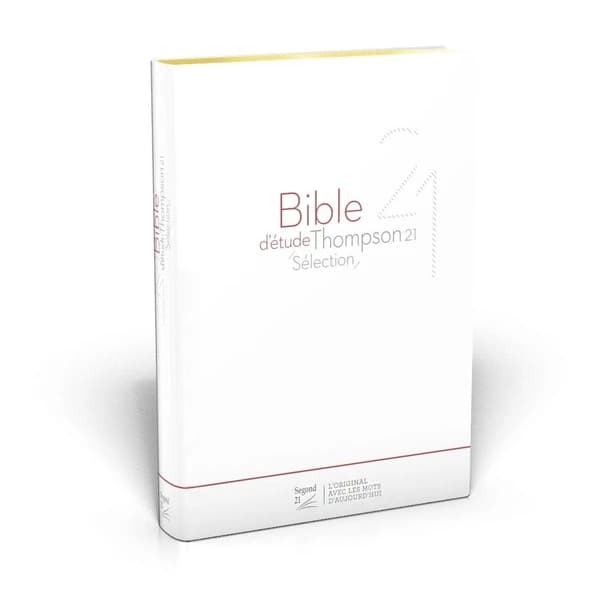 Bible d'étude Thompson 21 sélection : Couverture souple blanche, tranches dorées
