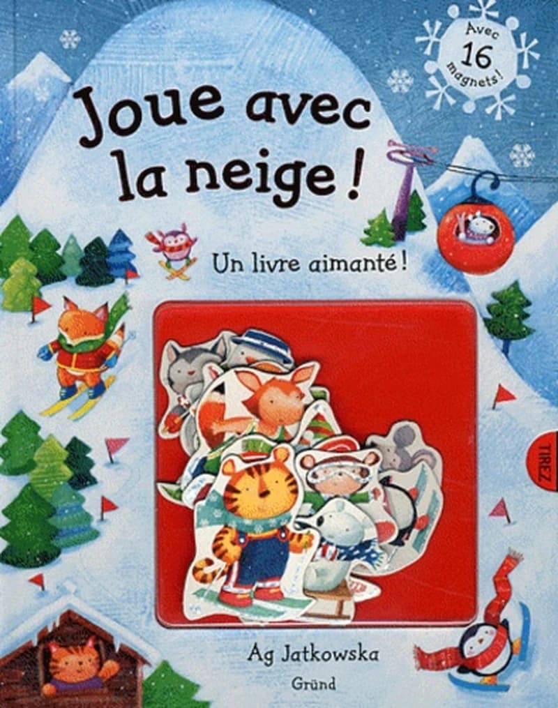 Joue avec la neige ! : un livre aimanté ! : avec 16 magnets !