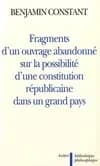 Fragments d'un ouvrage abandonné sur la possibilité d'une constitution républicaine dans un grand pays