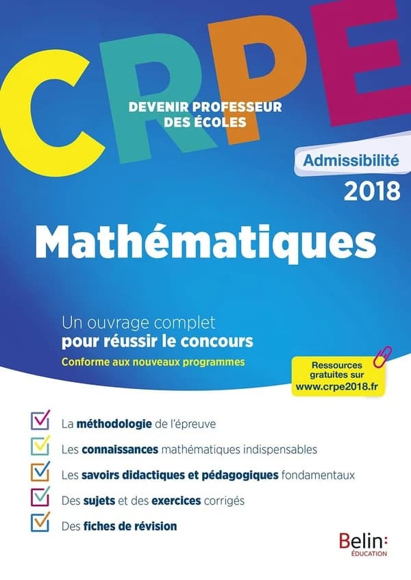 Mathématiques : épreuve écrite d'admissibilité