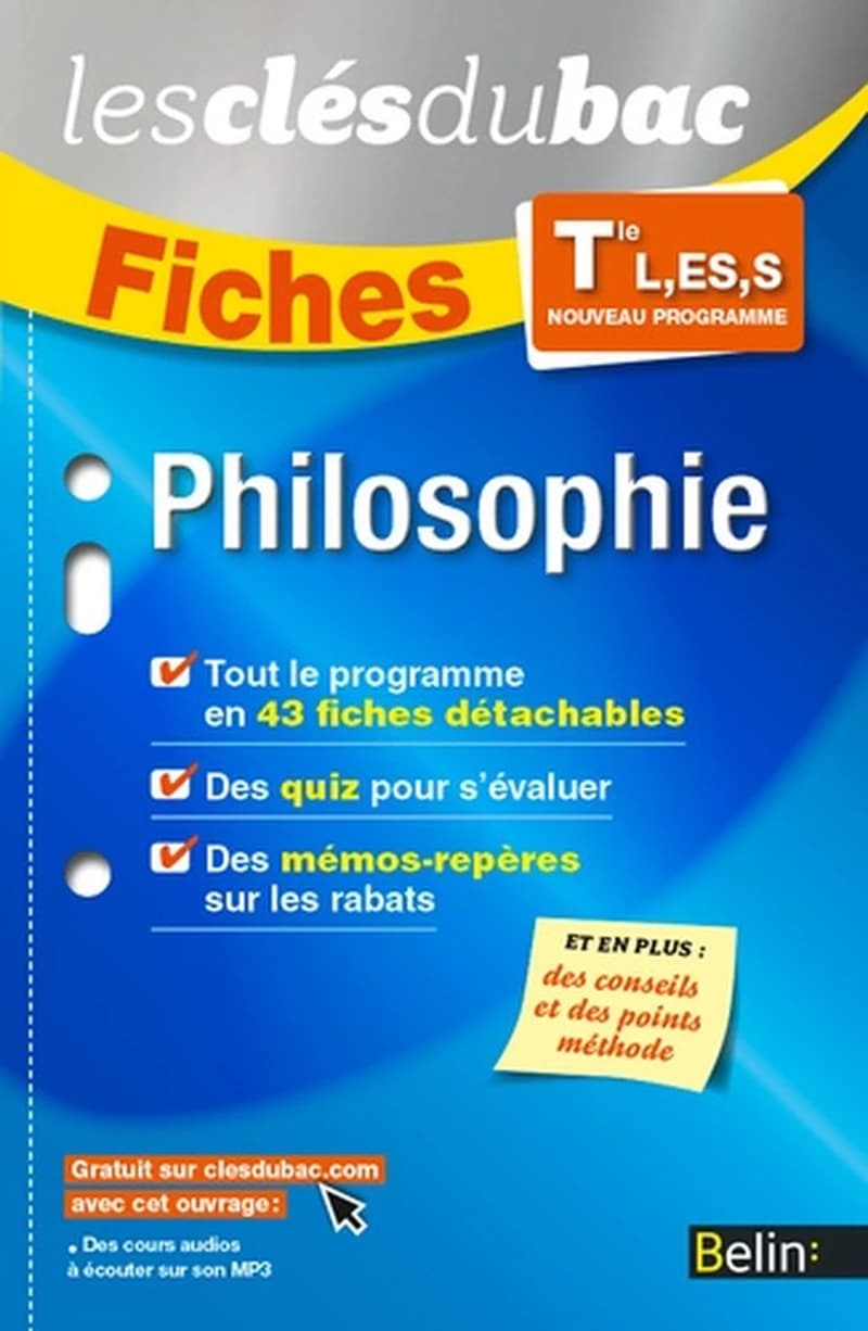 Philosophie : Tle L, ES, S : nouveau programme