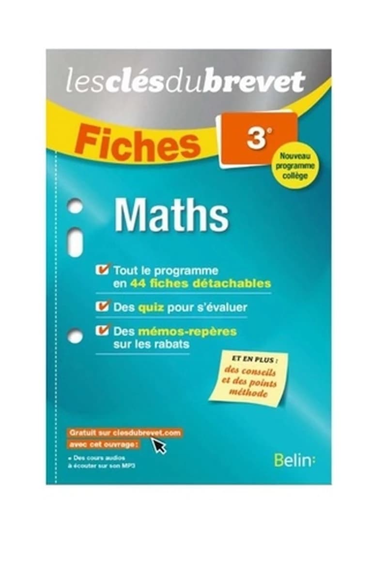 CLES DU BREVET FICHES MATHS 3EME