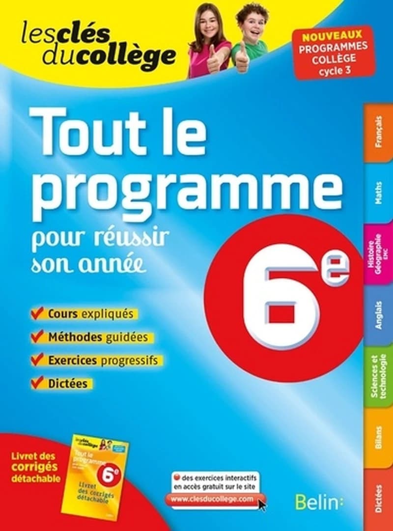 CLES DU COLLEGE - TOUT LE PROGRAMME 6EME