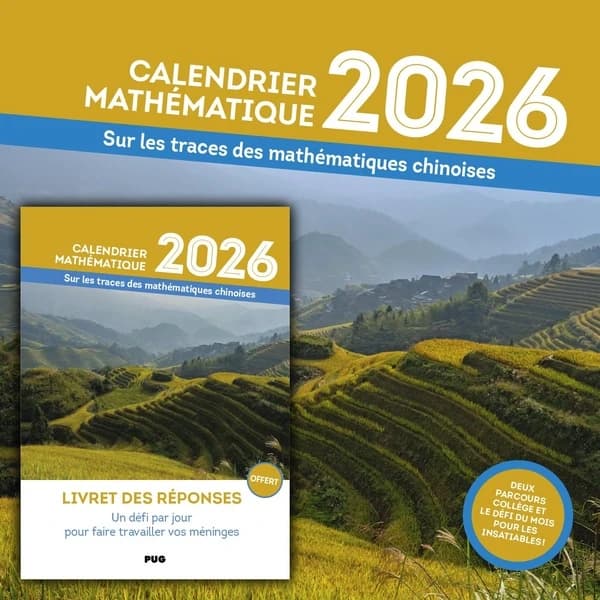 Calendrier mathématique : Sur les traces des mathématiques chinoises (édition 2026)